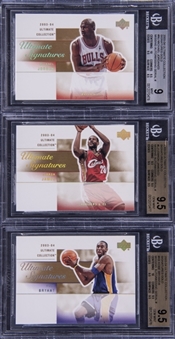 2003/04 Ultimate Collection "Ultimate Signatures" Missing Auto/Missing Serial Number BGS-Graded Card Collection (21) - Including Michael Jordan, LeBron James and Kobe Bryant!
